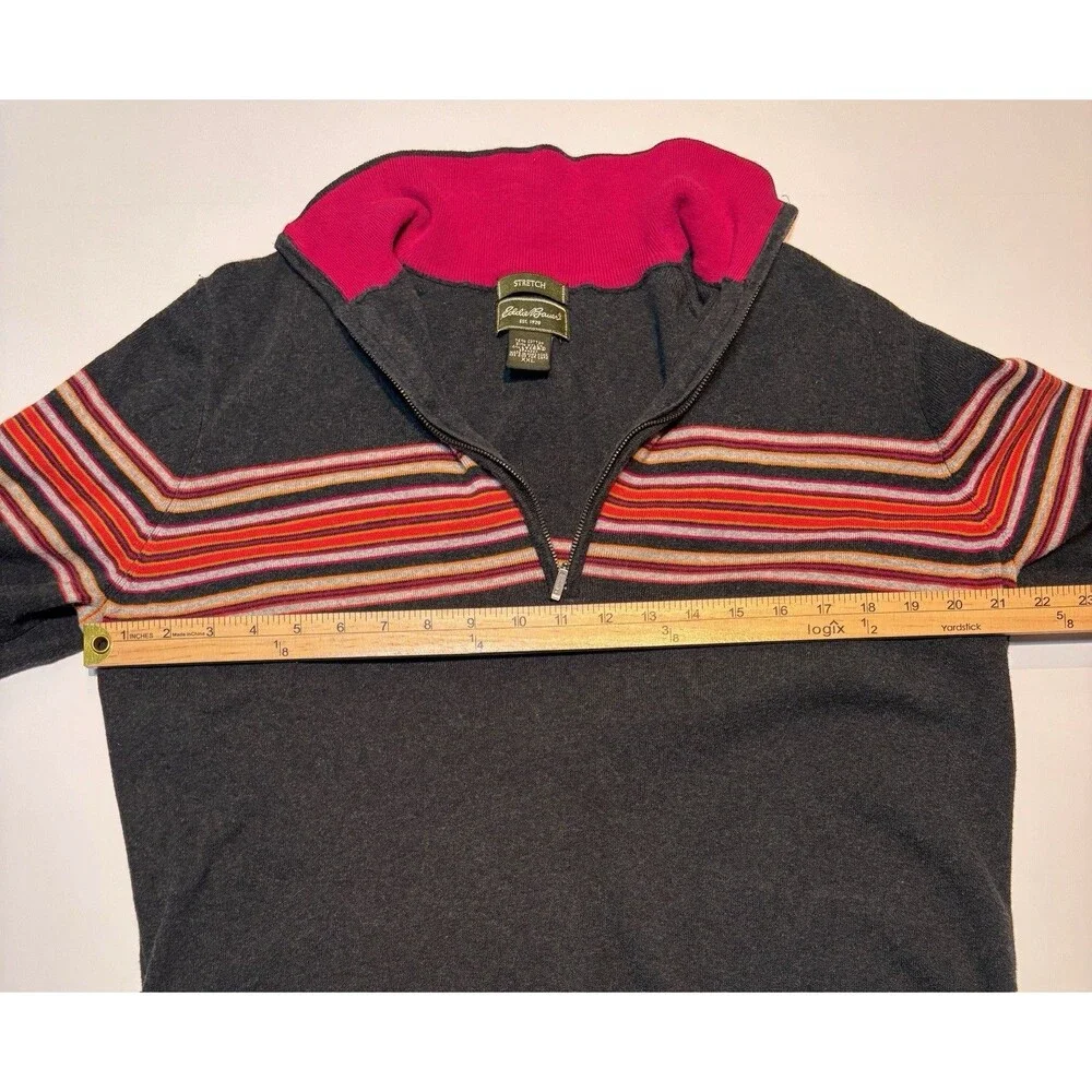 EDDIE BAUER Men's Size XXL Half‎ Zip Stretch Sweater Vintage 80's